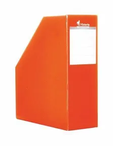 Zeitschriftenständer, orange, Pappe, 90 mm, VICTORIA